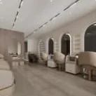 Salon renovation: Stations, ceiling lights and finishes